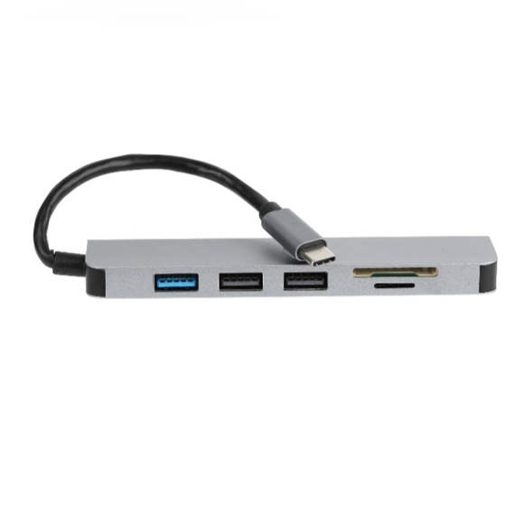 Multi-Port USB Hub with SD, Micro SD and Compact Flash Card Reader - Picture 3 of 4